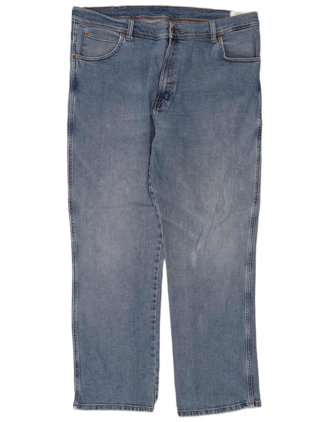 Мужские прямые джинсы Wrangler стандартного кроя W40 L30, синий хлопок