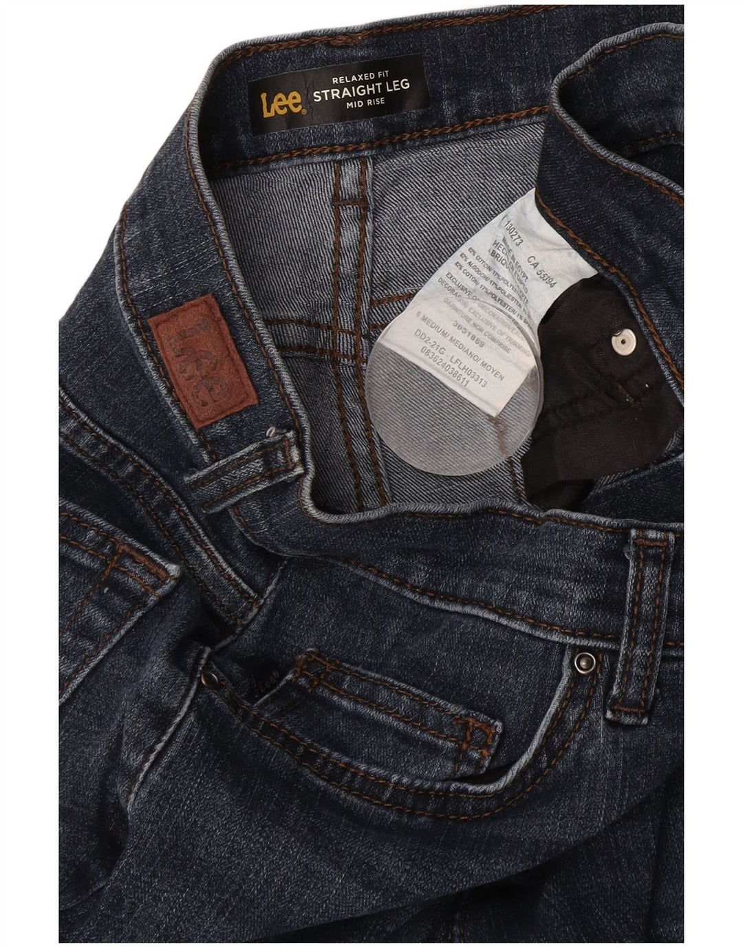 Женские прямые джинсы LEE со средней посадкой, США 6, средние W30 L30, темно-синие