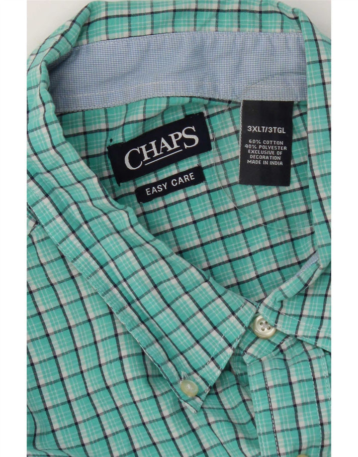 Мужская рубашка Chaps для высоких 3XL, зеленая клетка, хлопок
