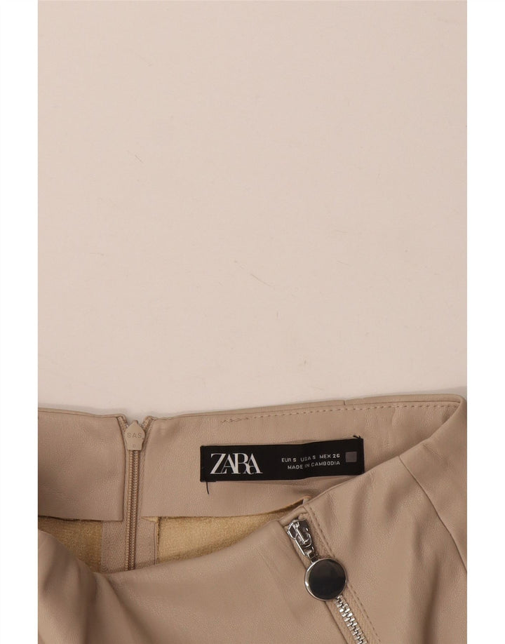Женская юбка Zara Small W26 Бежевая