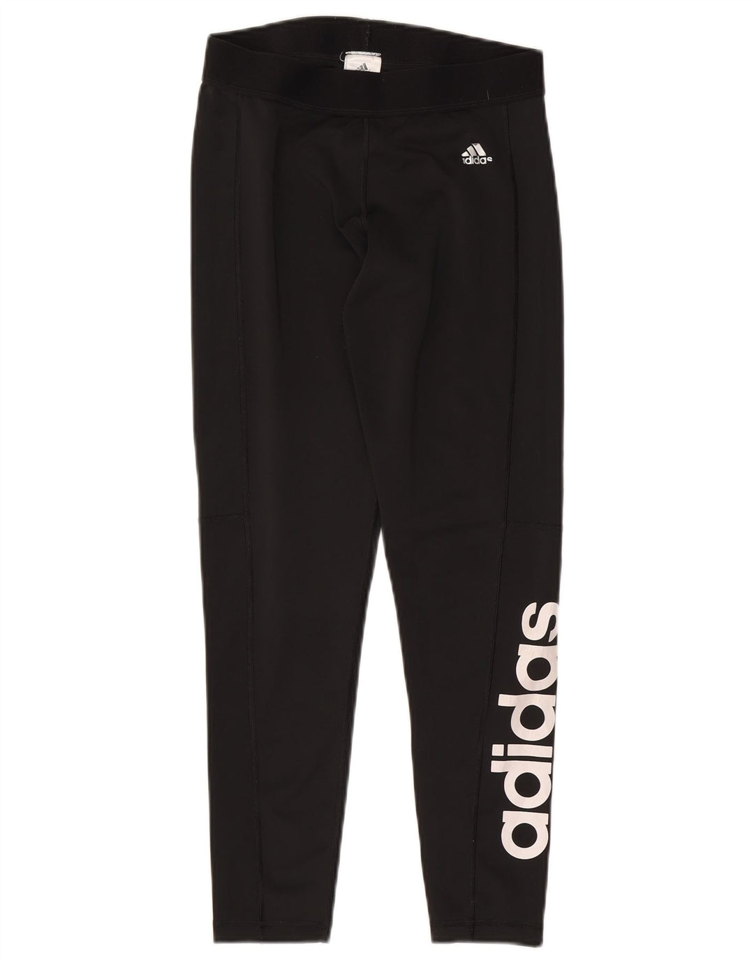 Женские леггинсы Adidas с рисунком UK 12/14, средний черный полиэстер