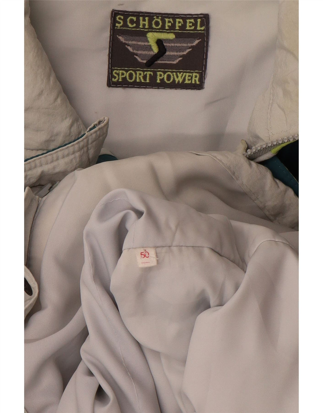 Мужская лыжная куртка Schoffel EU 50, большая серая с цветными блоками