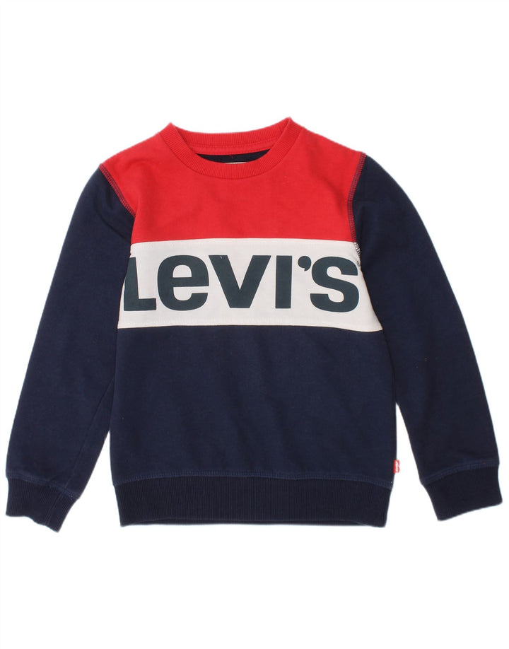 Свитшот Levi's для мальчиков 4–5 лет, темно-синий, классический с цветными блоками