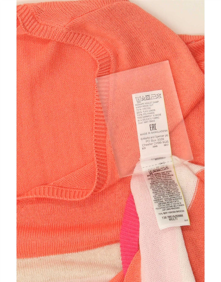 Женский джемпер с v-образным вырезом Marks & Spencer UK 24 4XL разноцветный
