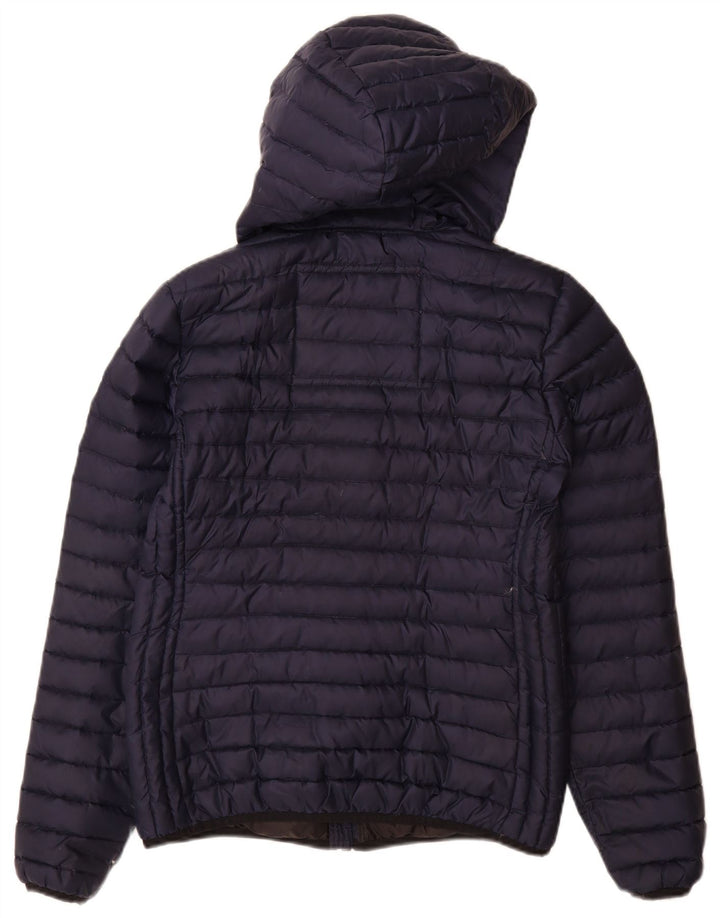 Женская утепленная куртка с капюшоном Superdry UK 14, средний темно-синий, полиэстер