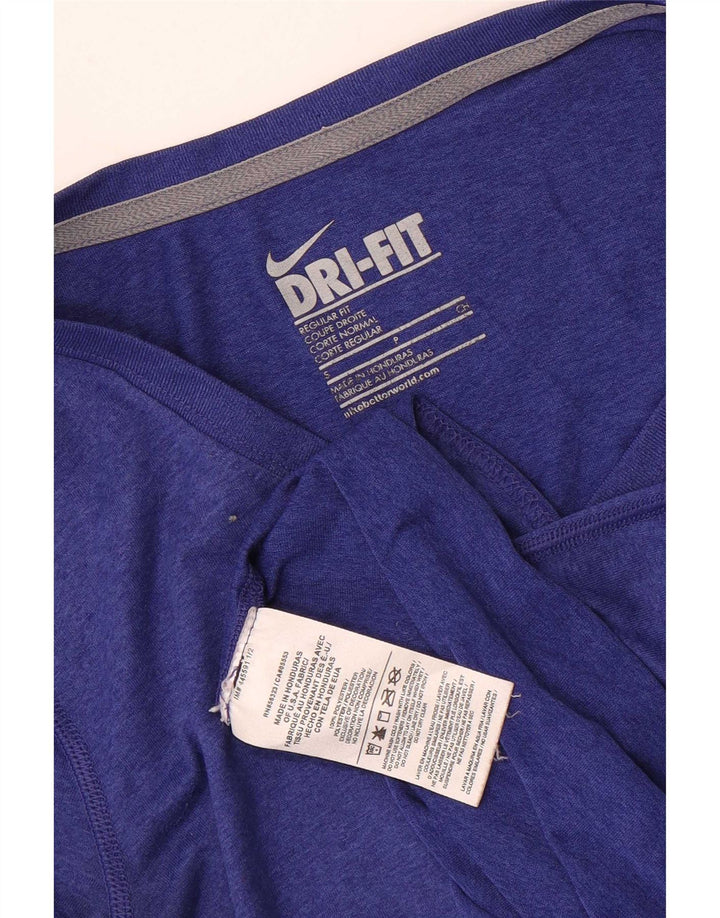 Женская футболка Nike Dri Fit Regular Fit Top UK 10, маленький синий полиэстер