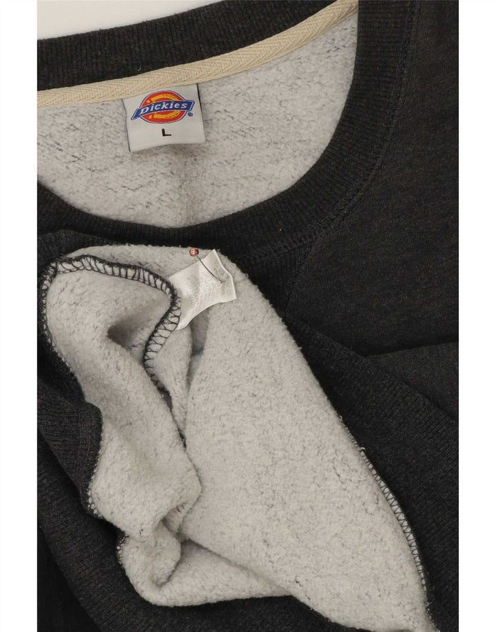 Мужской свитер с рисунком Dickies, большой серый хлопковый джемпер