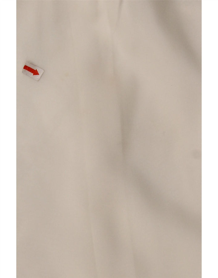 ВИНТАЖНАЯ Женская блузка-рубашка с рюшами спереди, Великобритания 16, большая белая