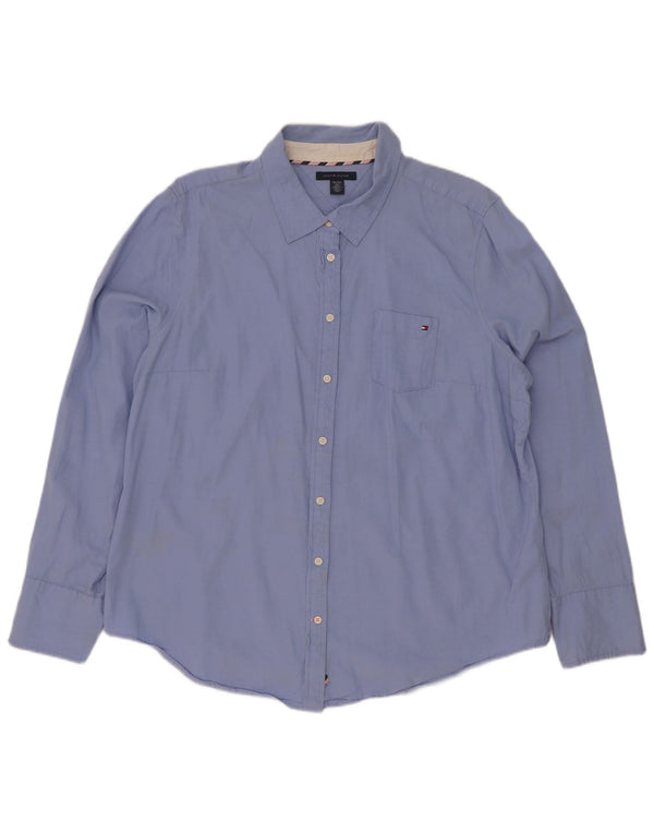 Женская рубашка Tommy Hilfiger UK 20 2XL, синяя, хлопок