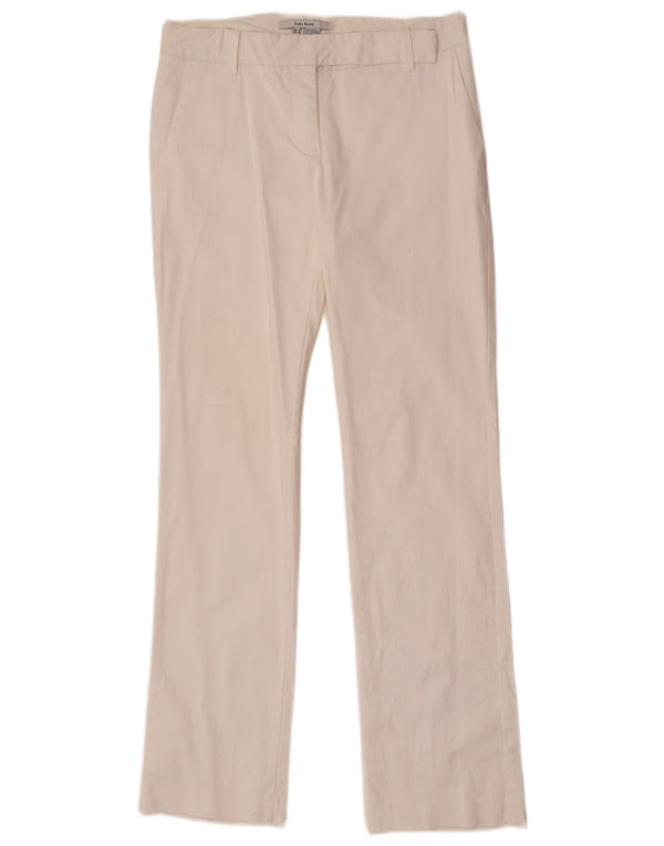 Женские прямые брюки чинос Zara EU 38, маленькие W28 L31, белый хлопок