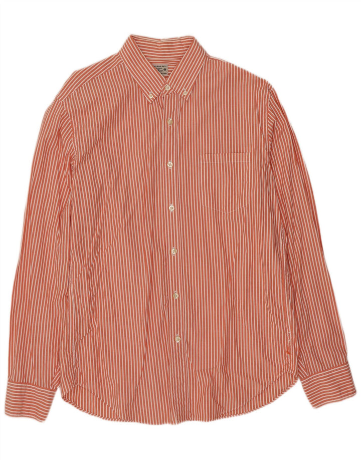 Мужская рубашка J. Crew в тонкую полоску среднего розового цвета, хлопок
