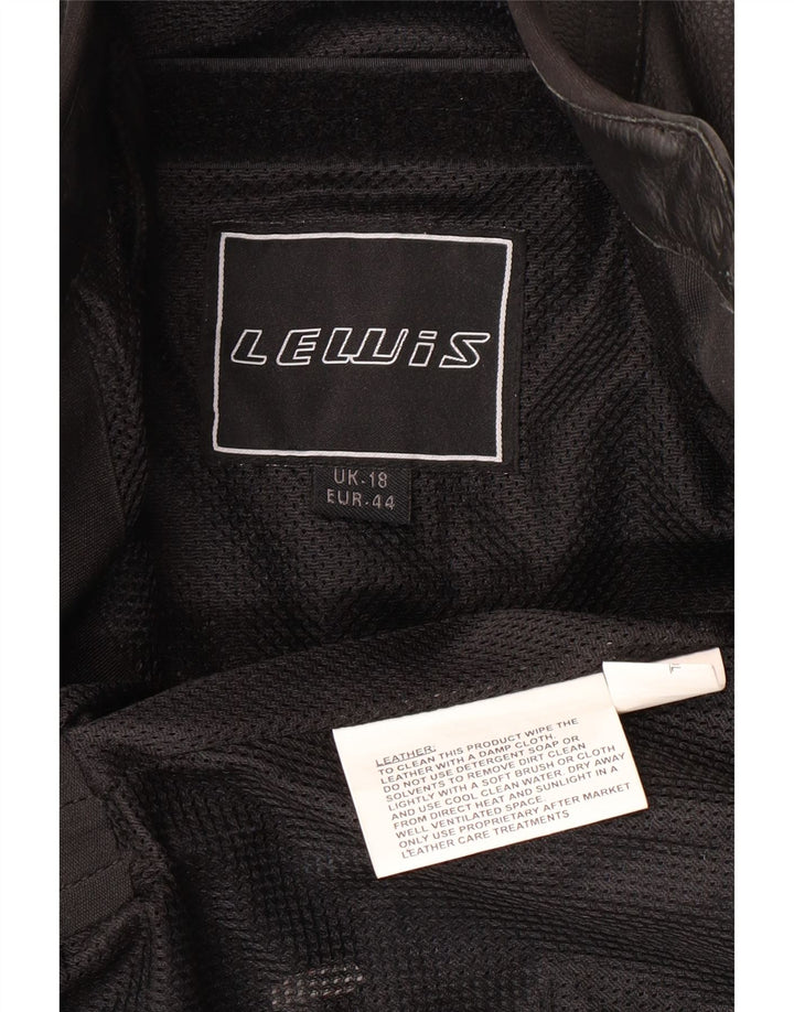 Женская кожаная косуха LEWIS UK 18 XL, черная кожа