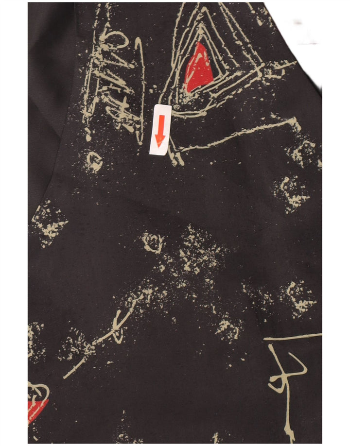 Мужской жилет C&A EU 52/54, большой черный, полиэстер с геометрическим рисунком