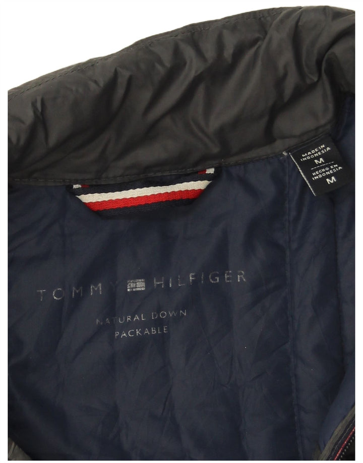 Мужская стеганая куртка Tommy Hilfiger UK 38, средний серый нейлон