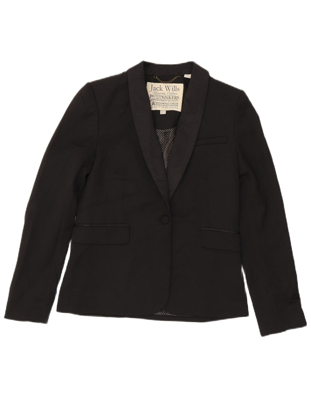 Женский блейзер Jack Wills University Outfitters UK 10, маленький черный