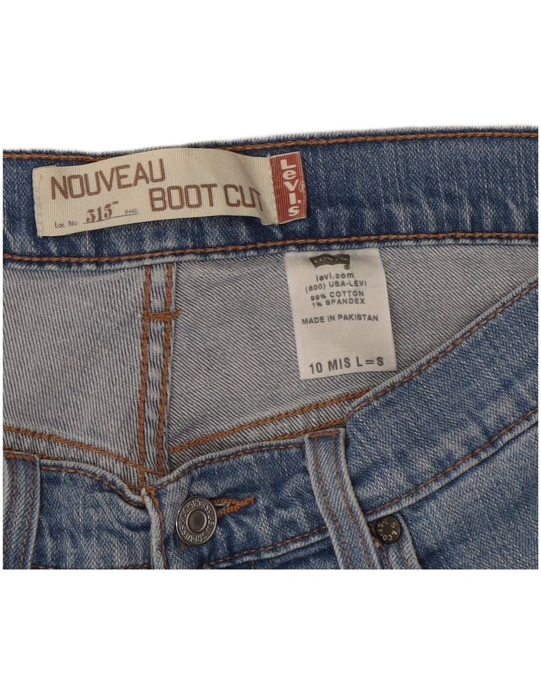 Женские джинсы LEVI'S 515 Nouveau Bootcut, размер США 10, большие размеры W32 L29, синий хлопок