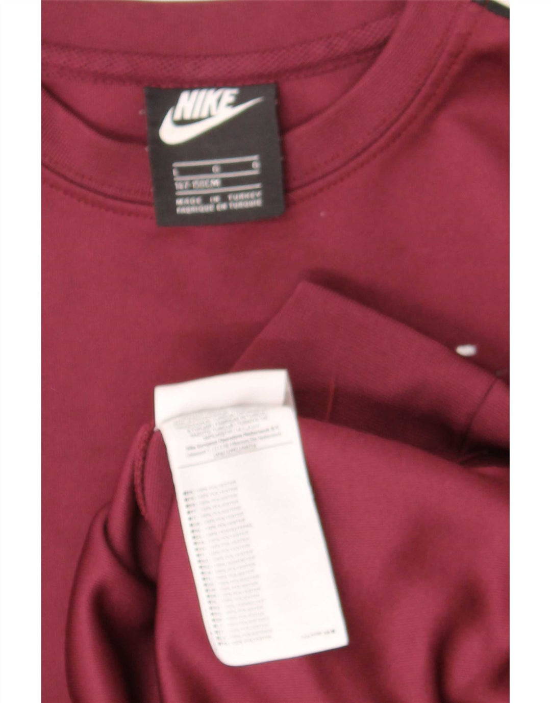 Джемпер с рисунком Nike для мальчиков 12–13 лет, большой темно-бордовый цвет с блоками