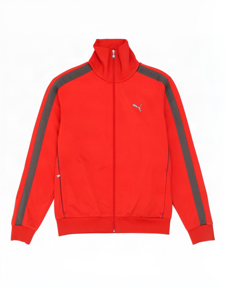 Мужская спортивная куртка Puma, большая красная полиэстер с цветными блоками