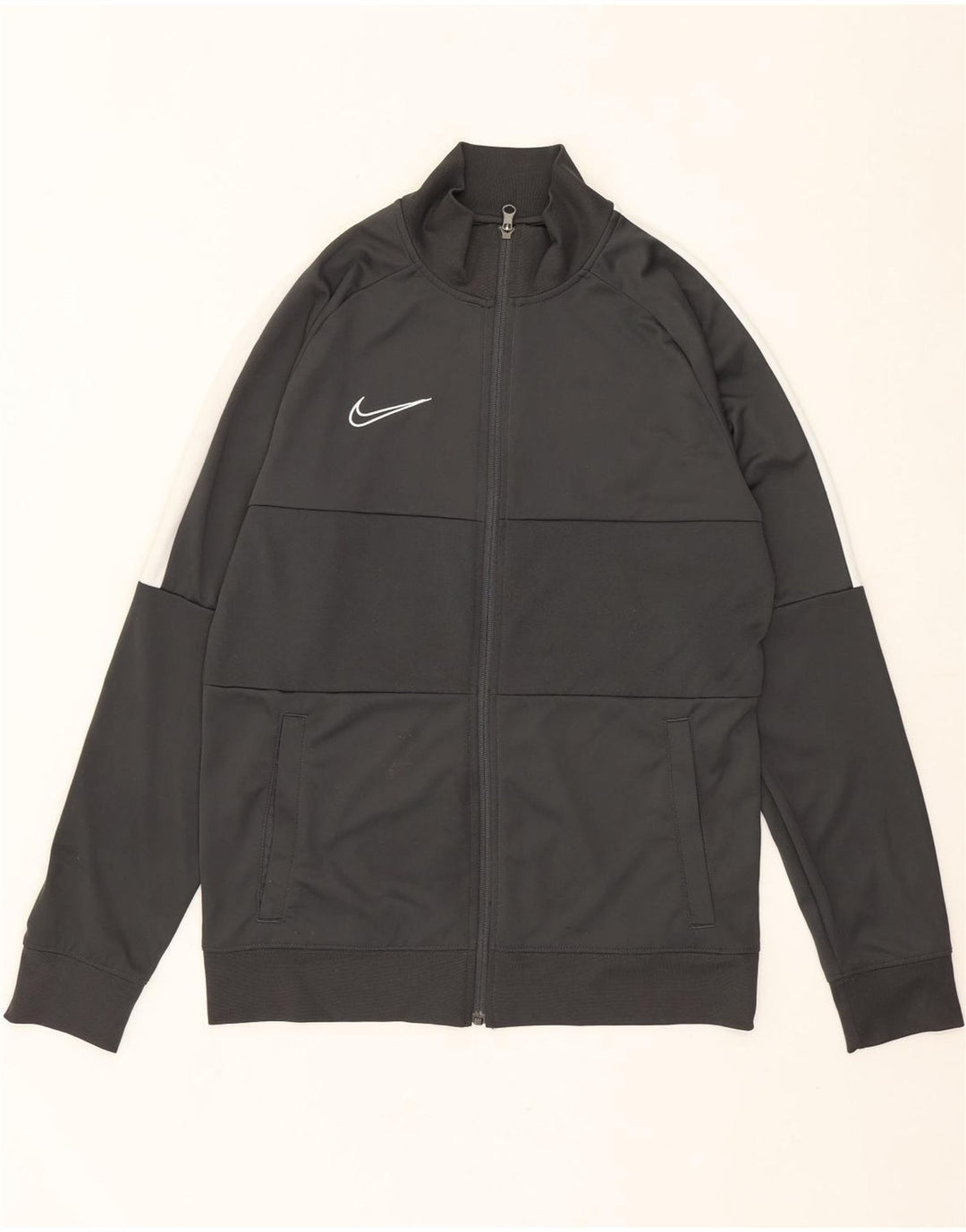 NIKE Mens Dri Fit Tracksuit Top Jacket Medium Black Colourblock Vintage Nike and Second-Hand Nike from Messina Hembry 