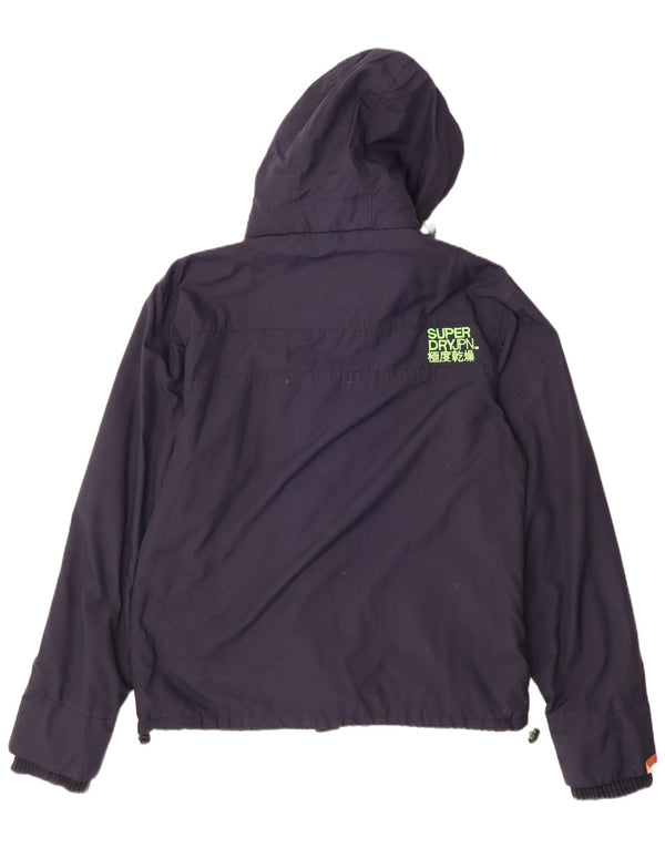 SUPERDRY Мужская ветровка с капюшоном, куртка UK 44 2XL, темно-синий