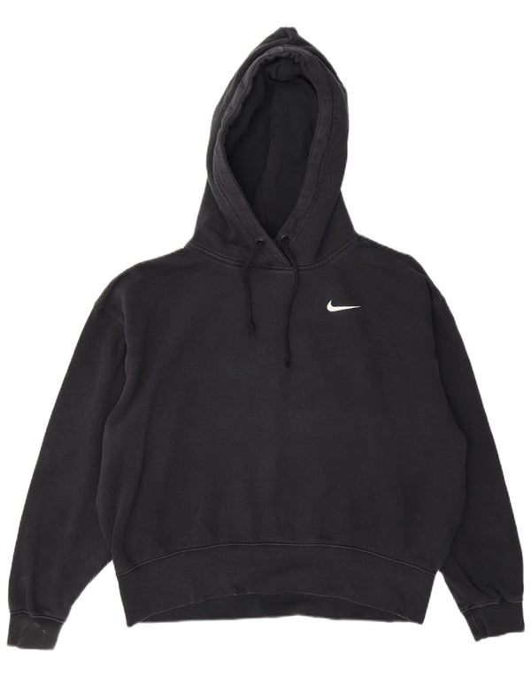 Женский джемпер с капюшоном оверсайз Nike UK 10, маленький серый хлопок