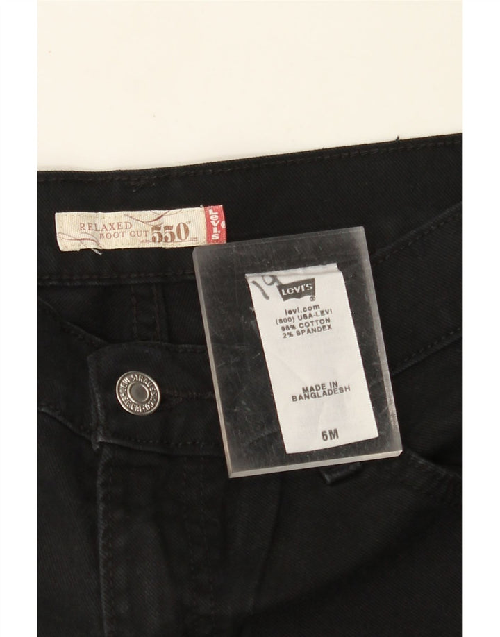 Женские джинсы свободного кроя LEVI'S 550 Bootcut США 6 Средний W28 L28 Черные