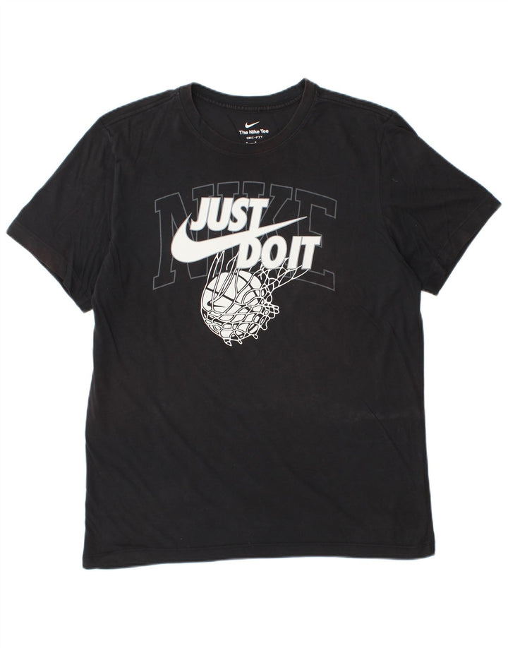 Мужская футболка NIKE Dri Fit с рисунком, средний черный