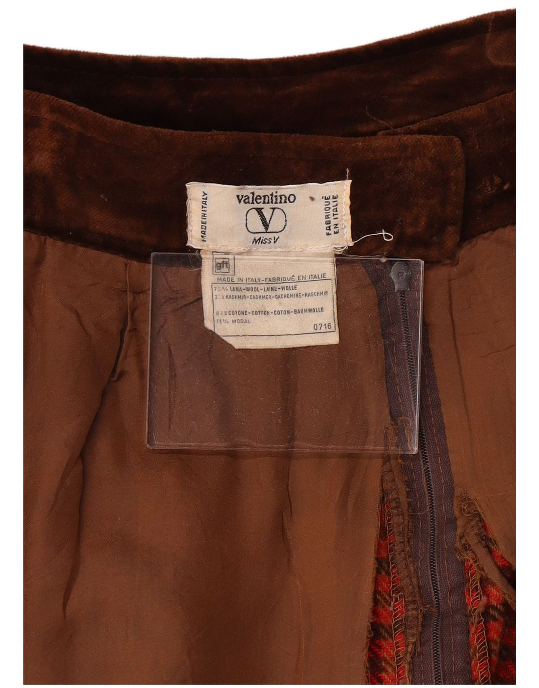 VALENTINO Женская юбка-трапеция Miss V W30, средний красный, шерсть с узором «гусиные лапки»