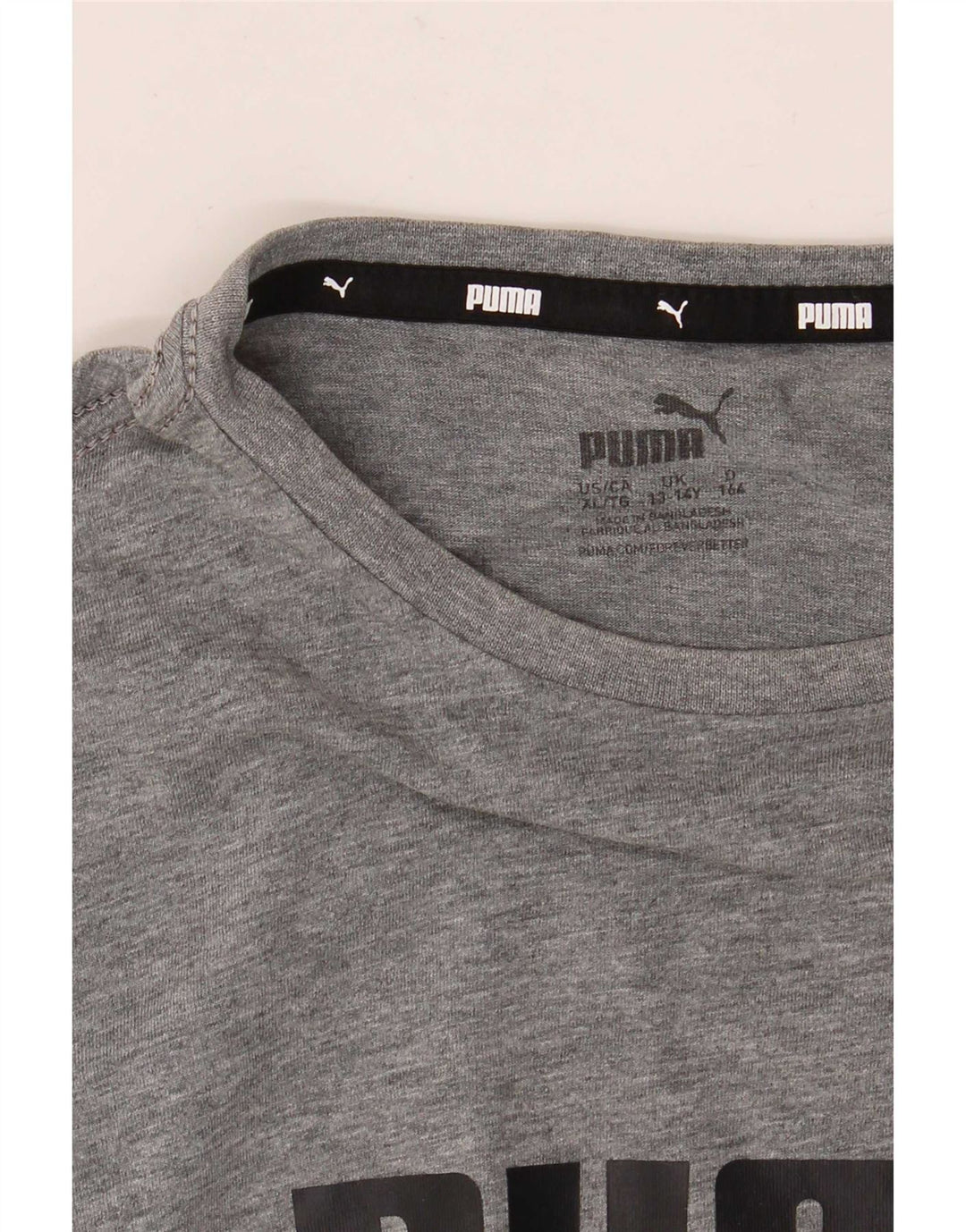 Футболка с рисунком Puma для мальчиков, топ 13-14 лет, серая