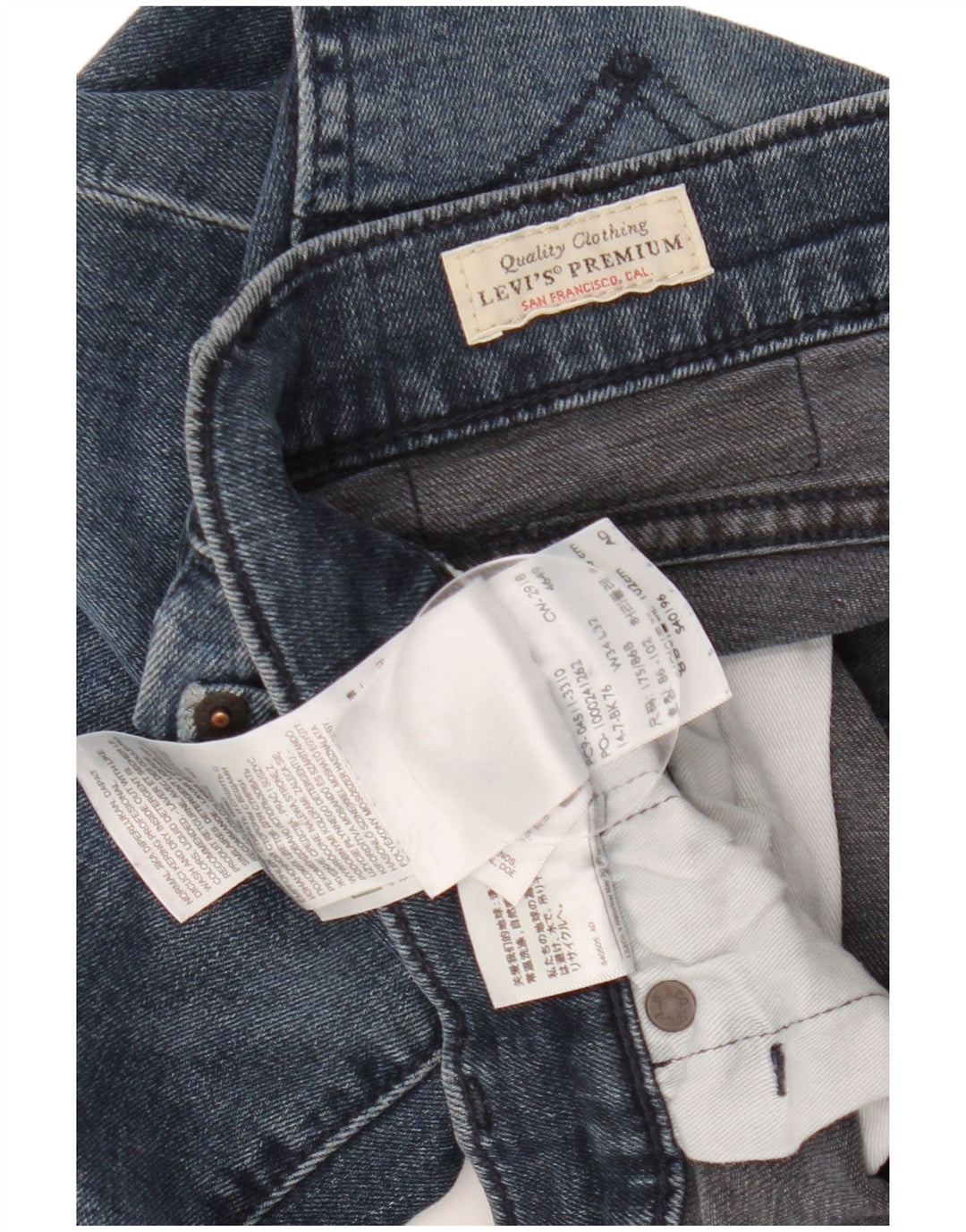 Мужские зауженные джинсы LEVI'S 502 W34 L32 Синие, хлопок