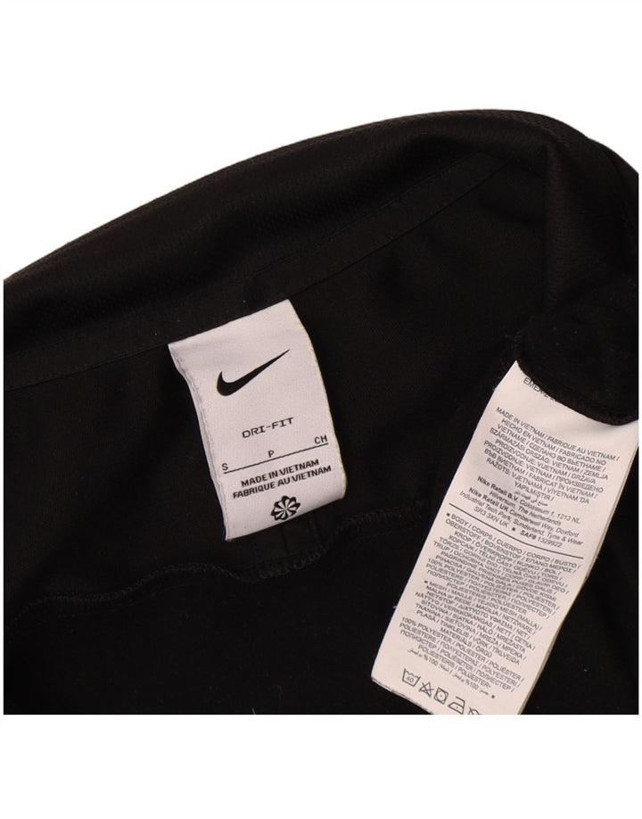 Мужской пуловер с воротником на молнии Nike Dri Fit, маленький черный цветной блок