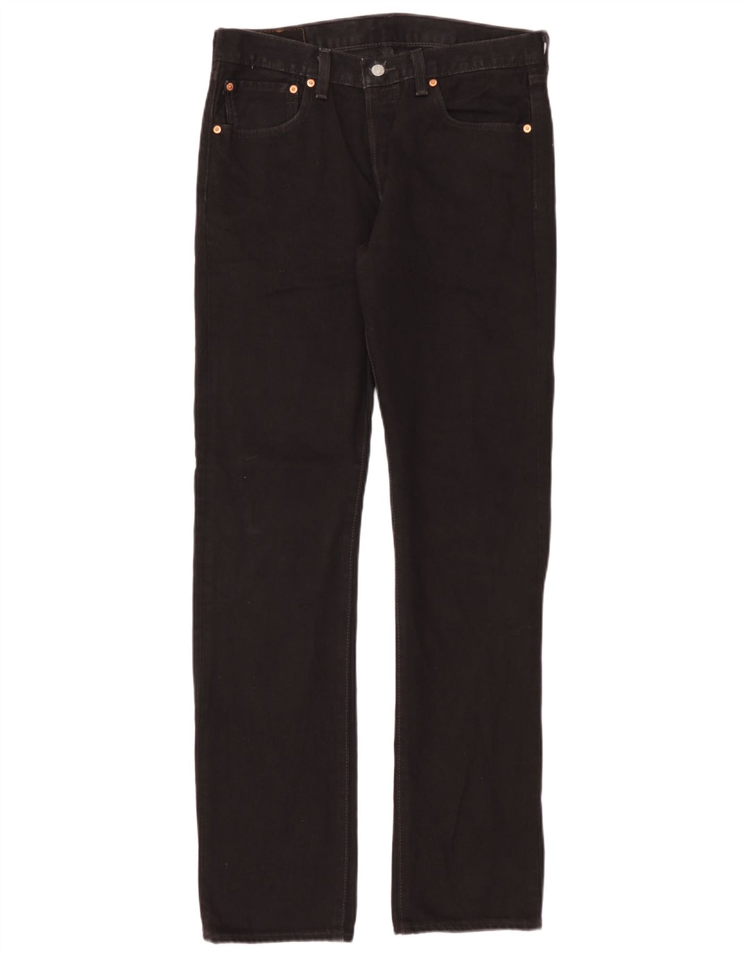 Мужские прямые джинсы Levi's 501 W31 L34, черный хлопок