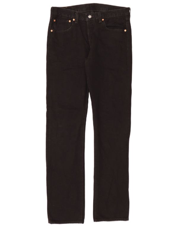 Мужские прямые джинсы Levi's 501 W31 L34, черный хлопок