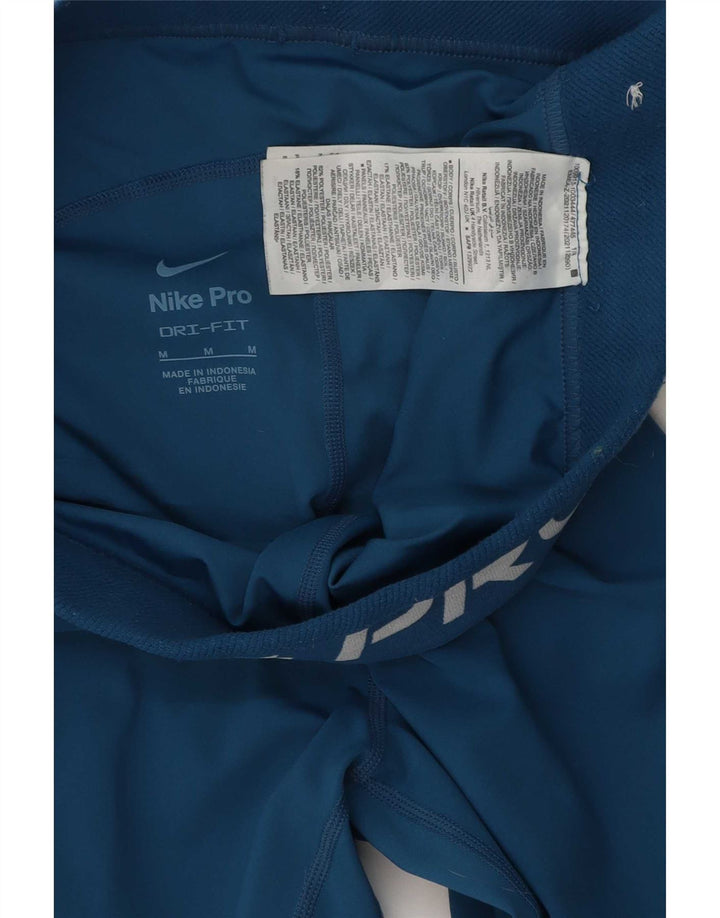 Женские леггинсы с рисунком Nike Dri Fit UK 12, средний синий полиэстер
