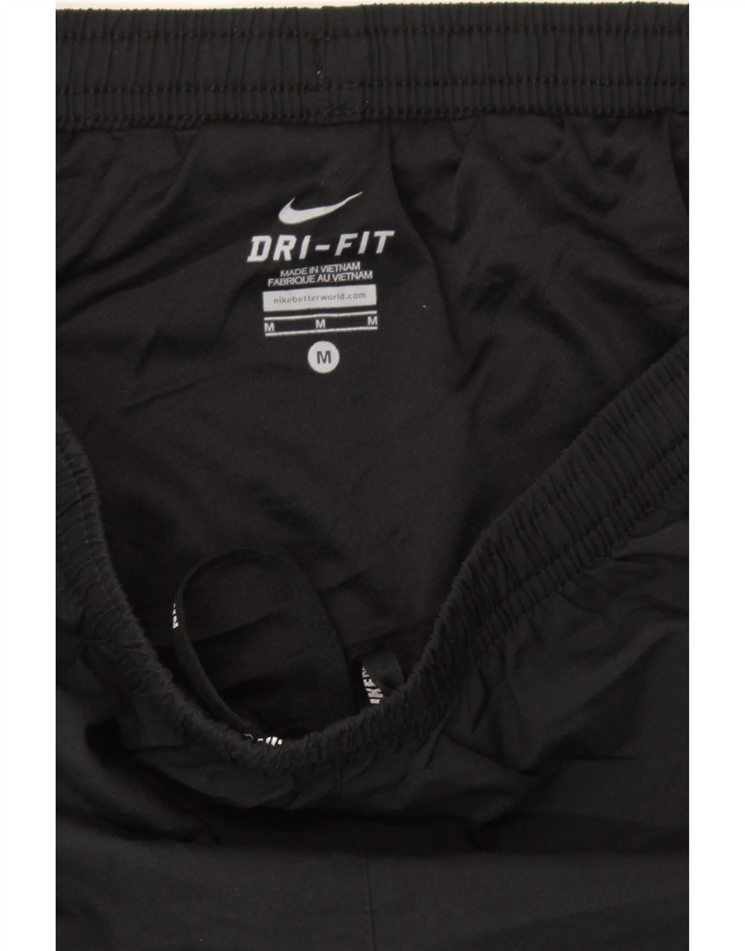 NIKE Womens Dri Fit Sport Shorts UK 14 Medium  Black Colourblock Polyester Vintage Nike and Second-Hand Nike from Messina Hembry 