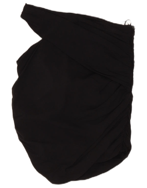 Женский укороченный топ на одно плечо Zara UK 6 XS, черный вискоза