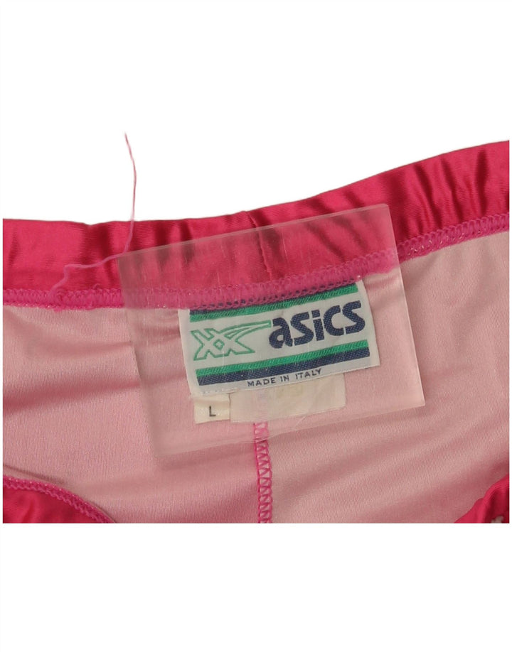 Леггинсы с рисунком Asics для девочек 13–14 лет, большой размер, розовый полиэстер