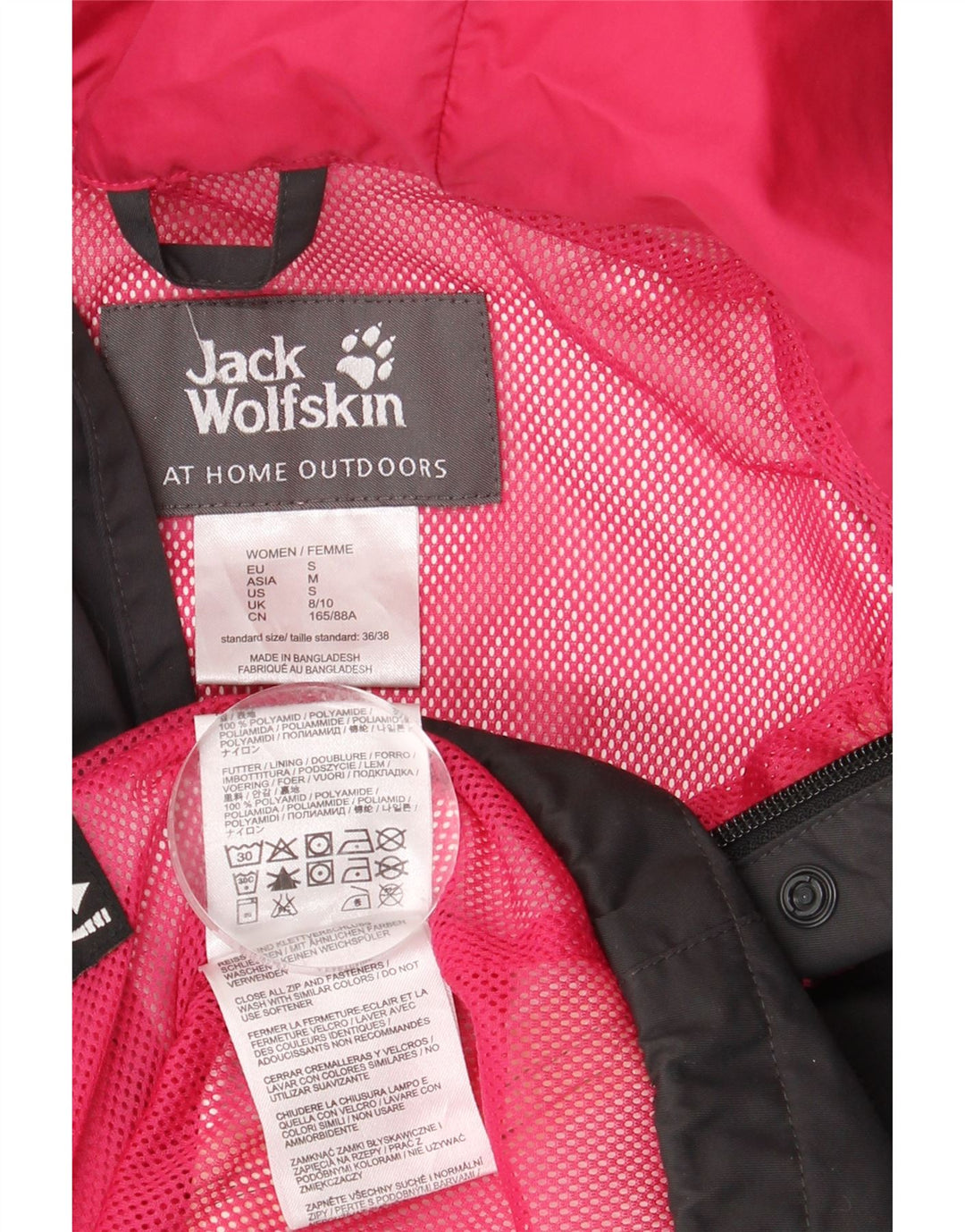 Женская дождевик с капюшоном Jack Wolfskin UK 8/10, маленький серый полиамид