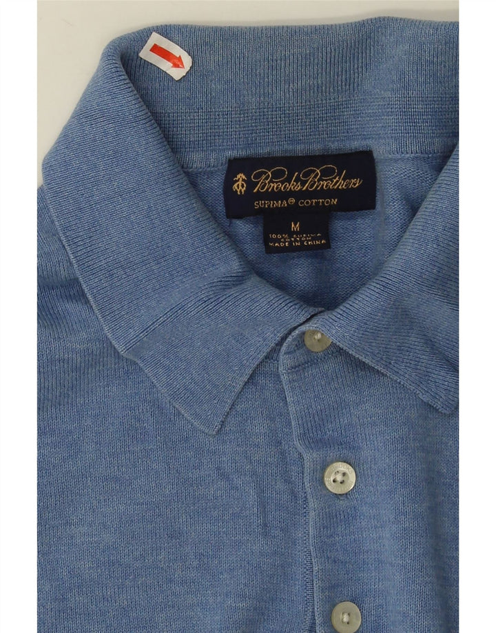 Мужская рубашка-поло Brooks Brothers, хлопковая, синего цвета