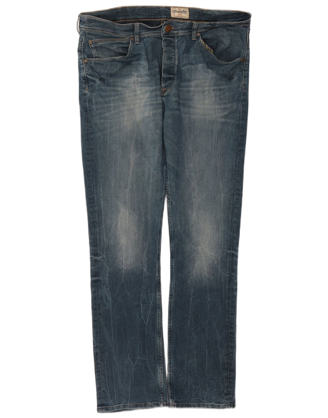Мужские джинсы Wrangler Ben Slim W38 L34, синий хлопок