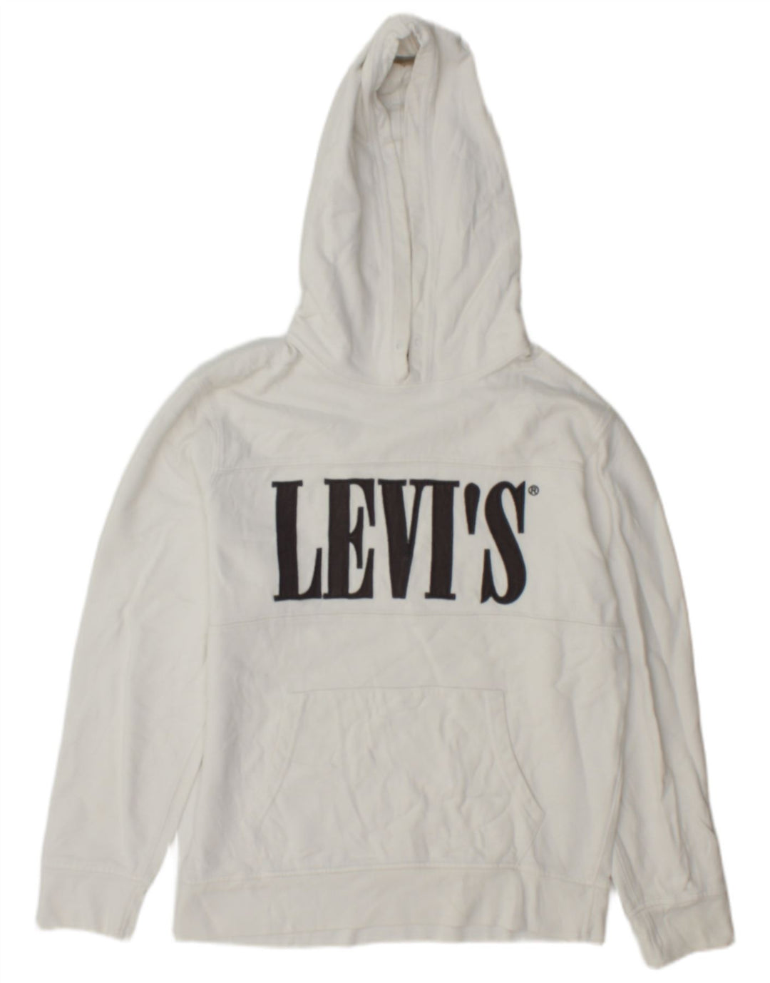 Мужской джемпер с капюшоном Levi's, маленький белый, хлопковый