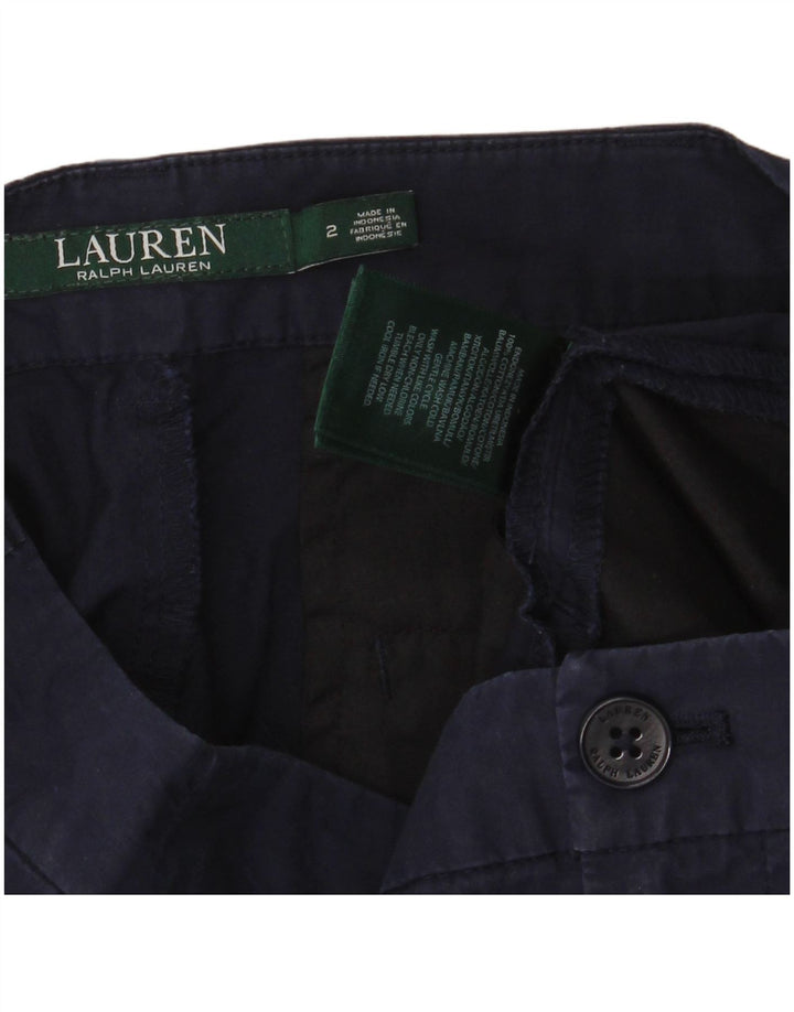 RALPH LAUREN Женские укороченные брюки широкого кроя США 2 XS W28 L24 Темно-синие