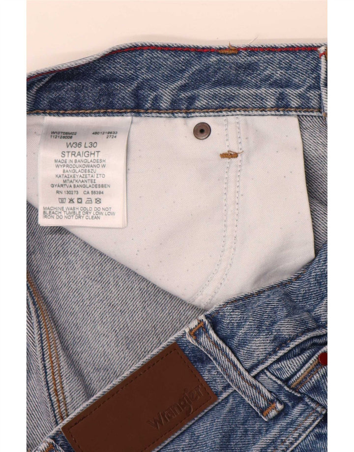 Мужские прямые джинсы Wrangler W36 L30 синие, хлопок