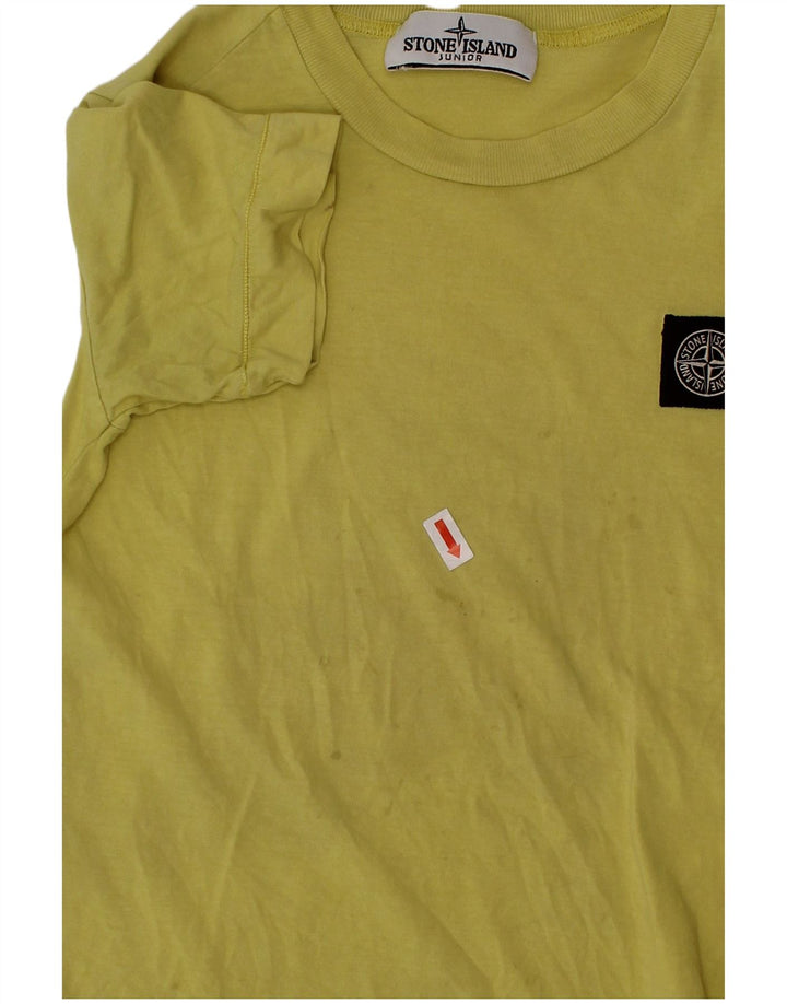 Футболка STONE ISLAND для мальчиков, 3-4 года, зеленая