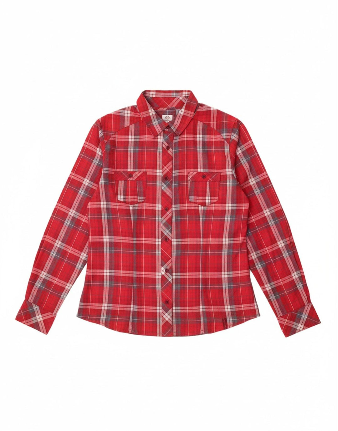 MC KINLEY Womens Flannel Shirt UK 12 Medium Red Check Polyester