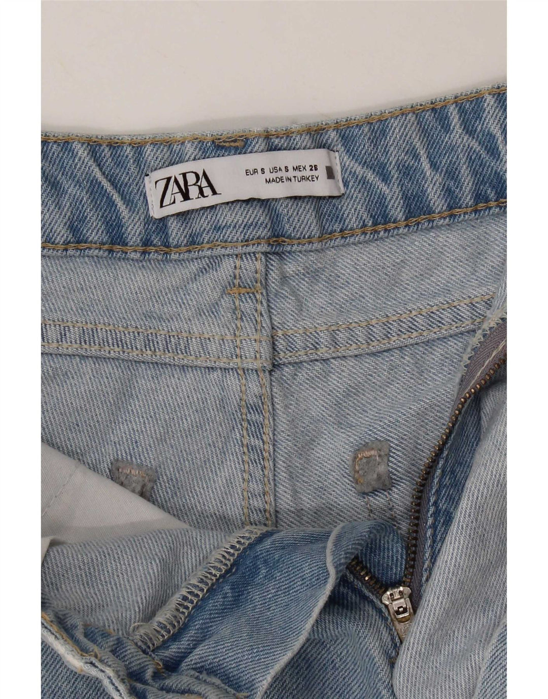 Женские джинсовые шорты Zara, маленькие W26, синие