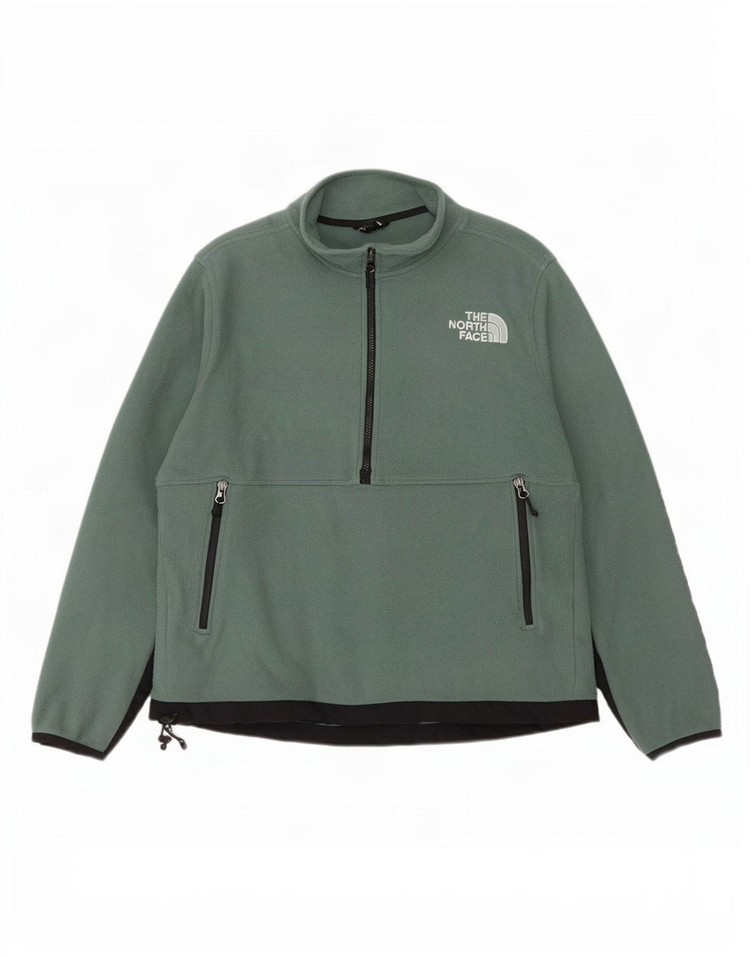 Мужской флисовый джемпер с воротником на молнии The North Face, большой зеленый полиэстер