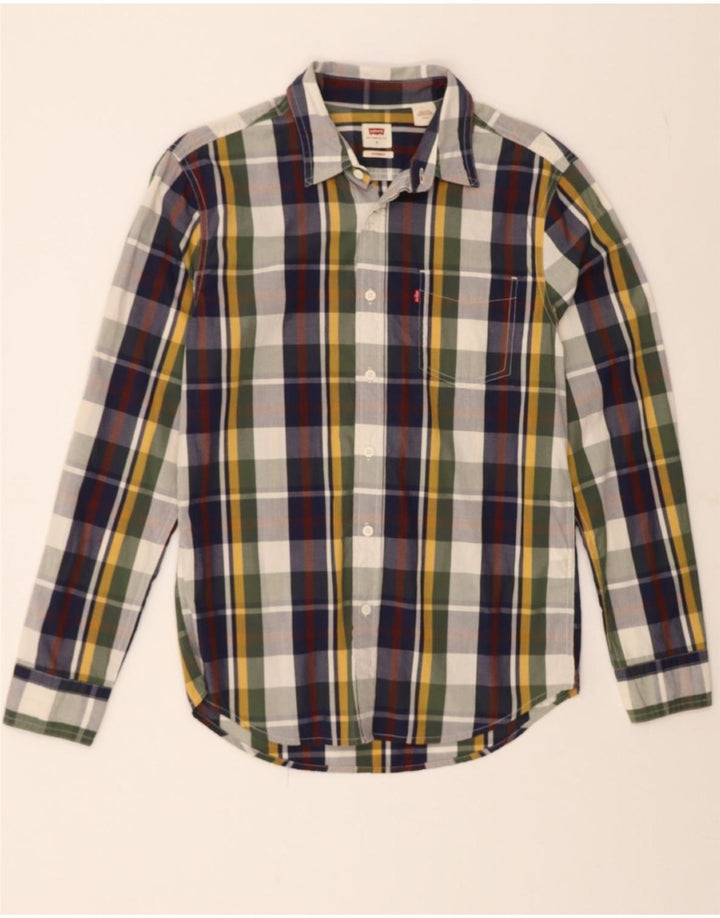 LEVI'S Mens Standard Fit Shirt Small Multicoloured Check Cotton Vintage Levi's and Second-Hand Levi's from Messina Hembry 