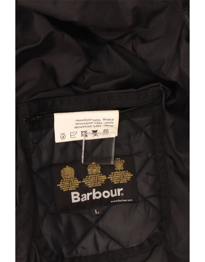 Мужская стеганая куртка Barbour UK 40 большая черная из полиамида