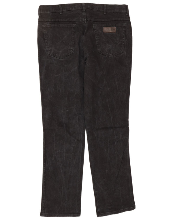 Мужские прямые джинсы WRANGLER Texas Stretch W38 L34, черный хлопок